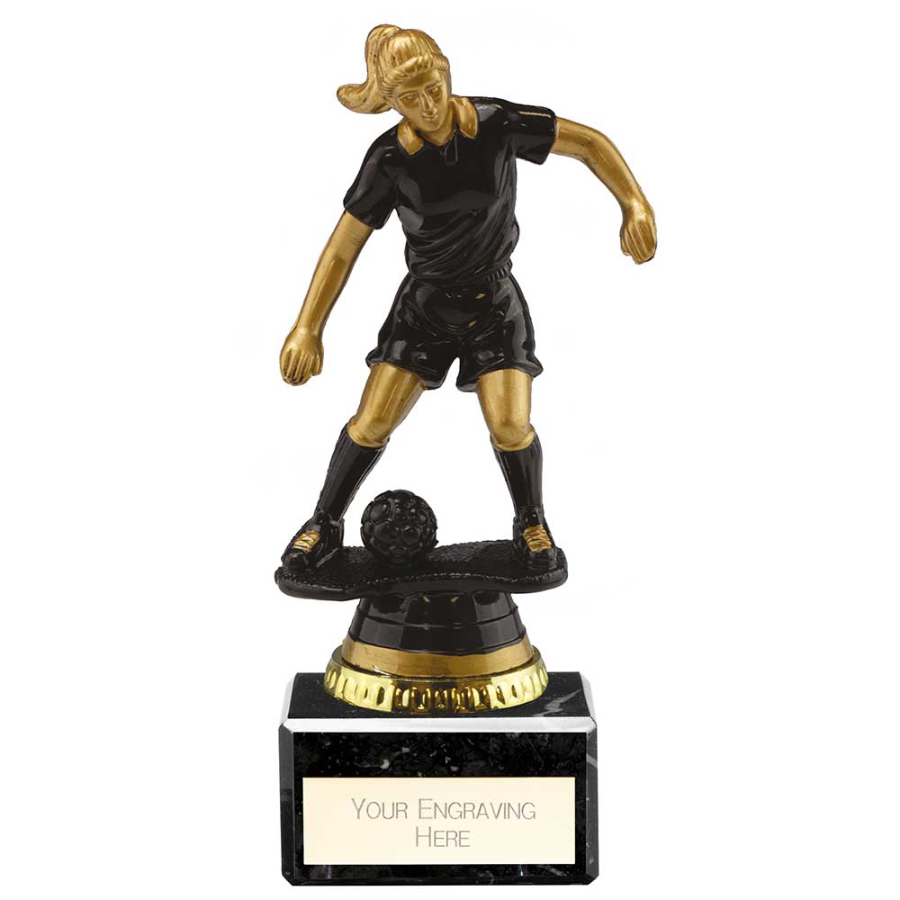 Cyclone Football Player Female Black & Gold - TR24556