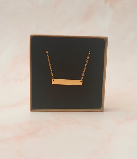 Star Sign Engraving - Gold Necklace