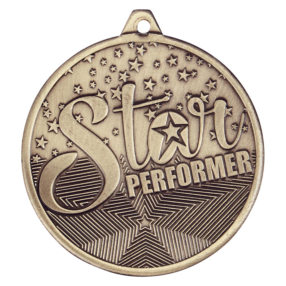 Cascade Star Performer Antique Iron Medal - MM19038