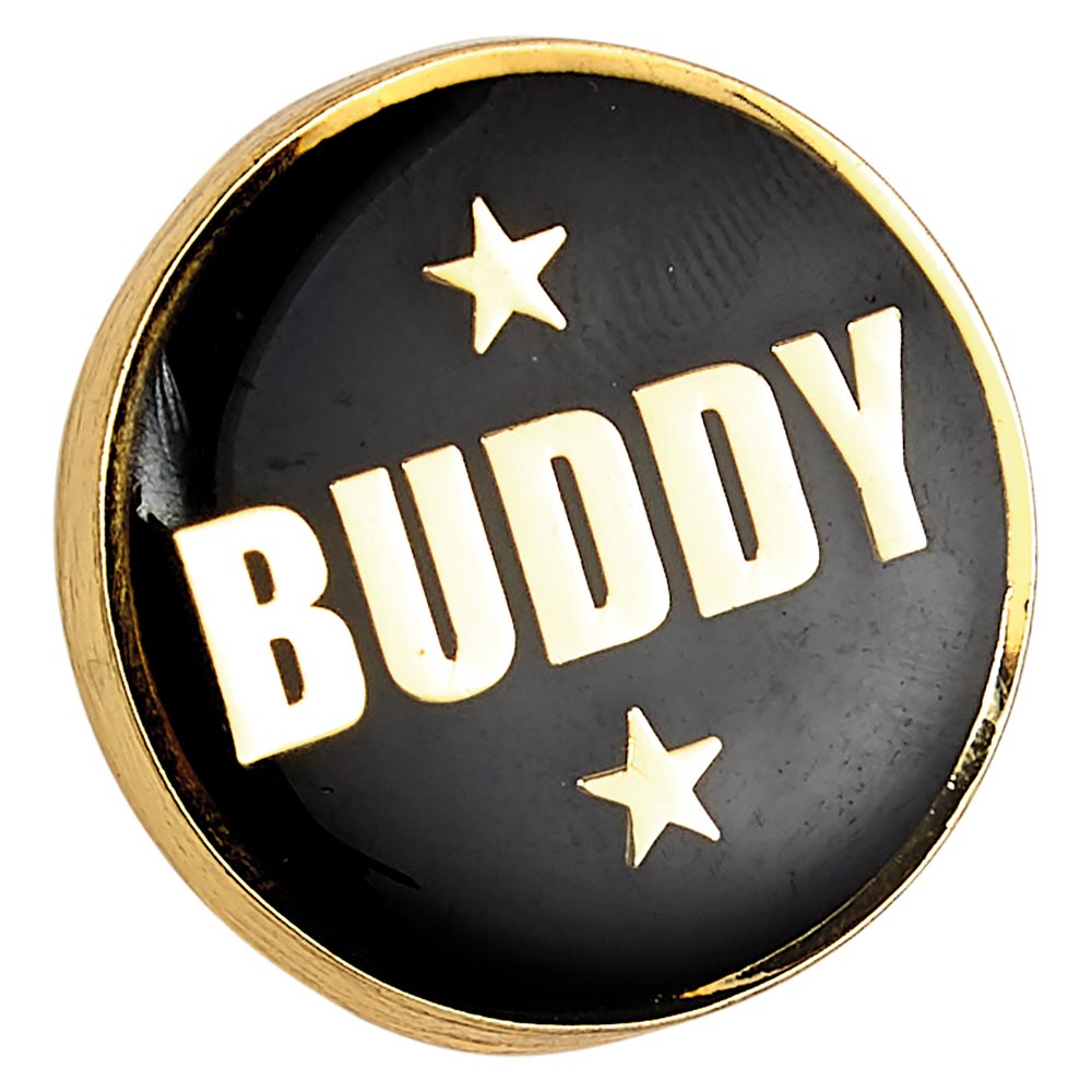 Heritage Buddy Pin Badge Black & Gold - SB19031B