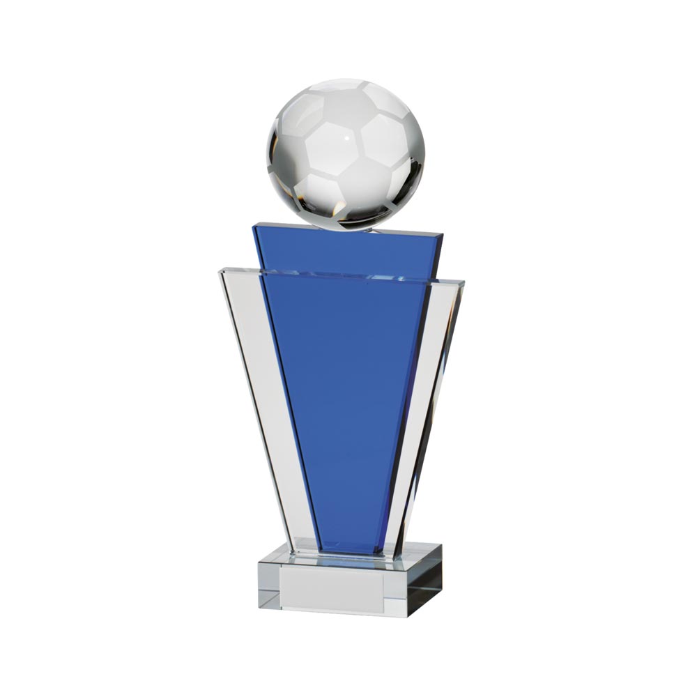 Gauntlet Football Crystal Award - 180mm