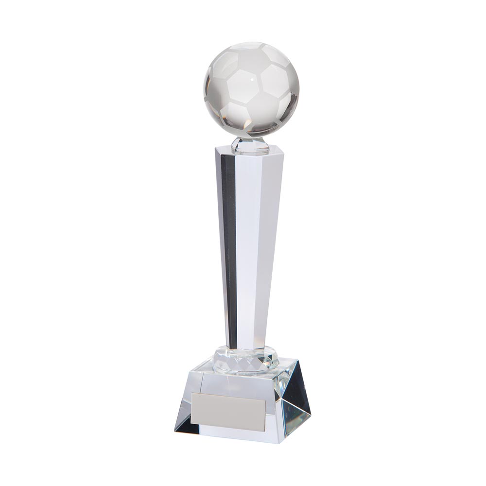 Interceptor Football Crystal Award - 240mm