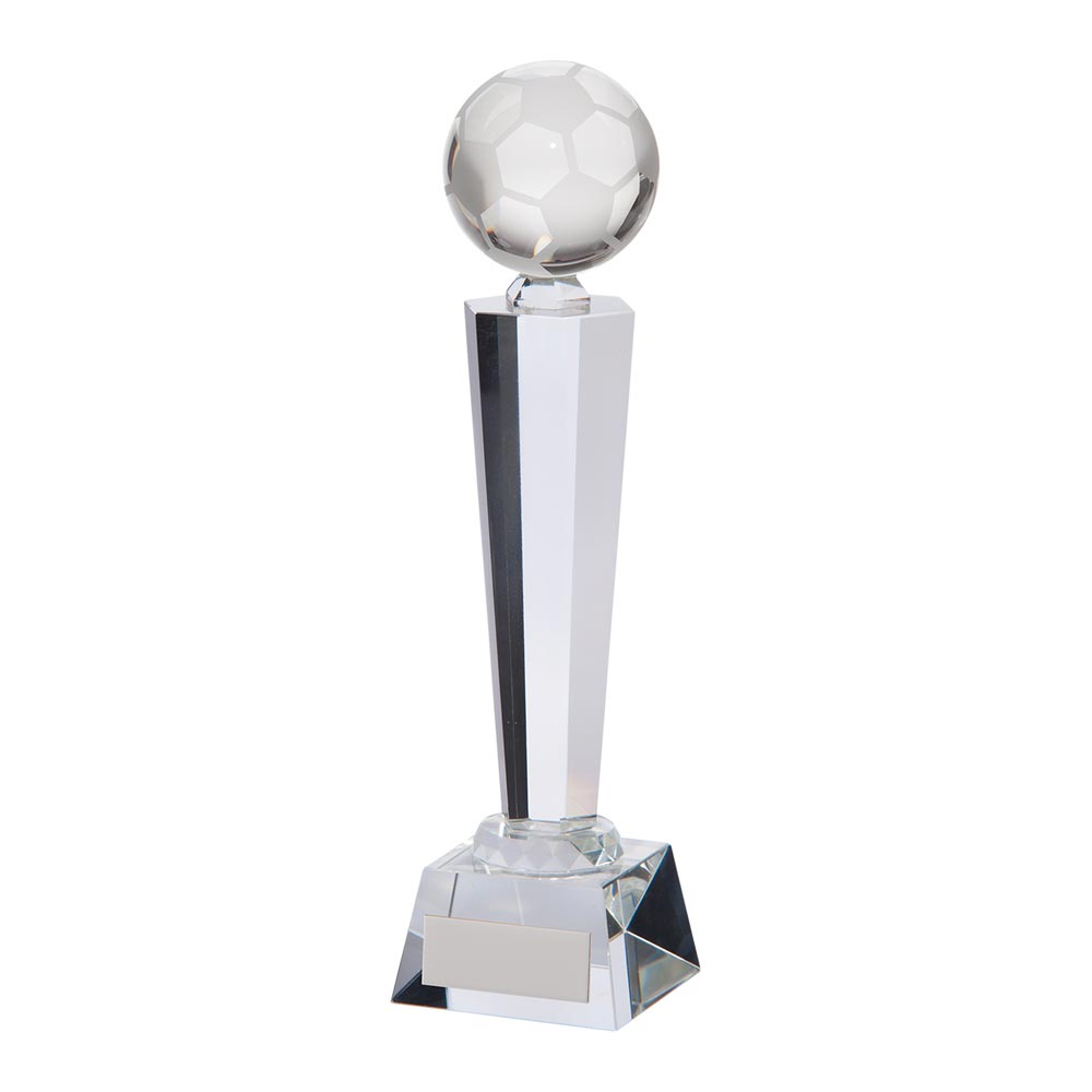Interceptor Football Crystal Award - 255mm