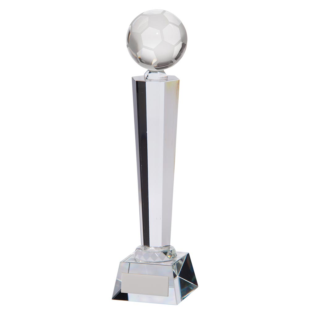 Interceptor Football Crystal Award - 280mm