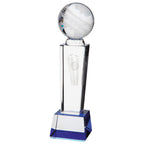 Tribute Cricket Crystal Award - 220mm