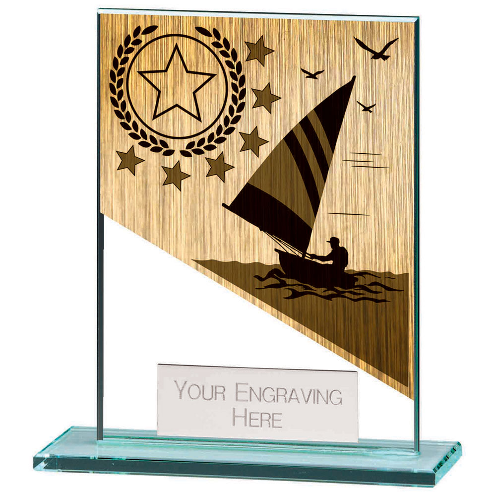 Mustang Sailing Jade Glass Award - 110mm