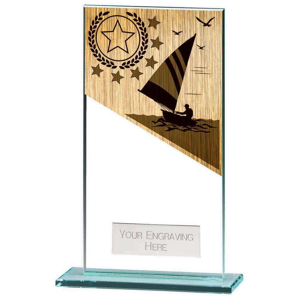 Mustang Sailing Jade Glass Award - 160mm