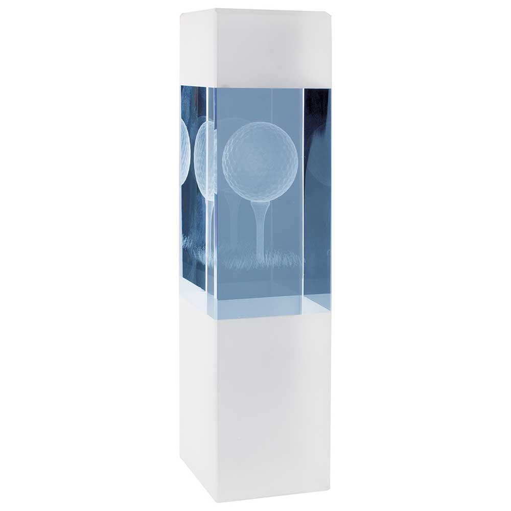 Arctic Blast Golf Crystal Award - 190mm