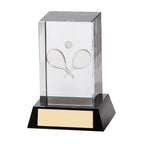 Conquest Tennis 3D Crystal Award - 90mm