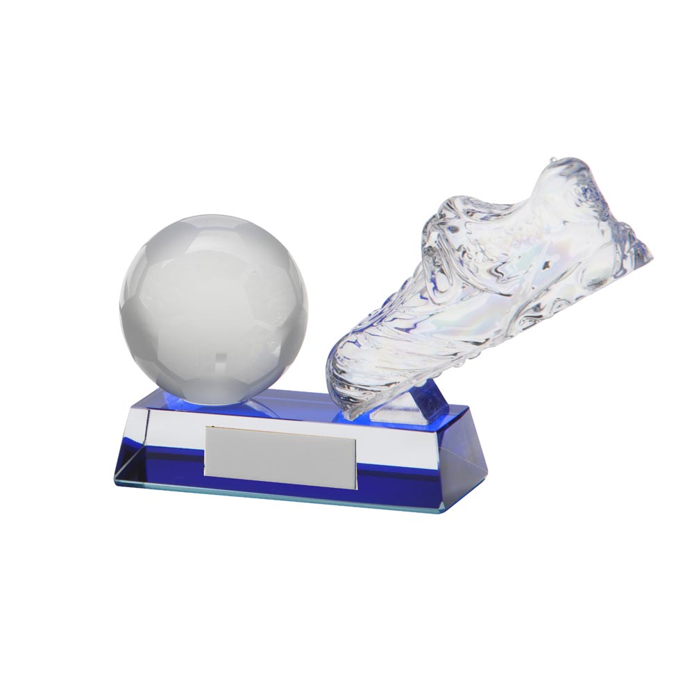 Legacy Football Boot & Ball Crystal - 100mm