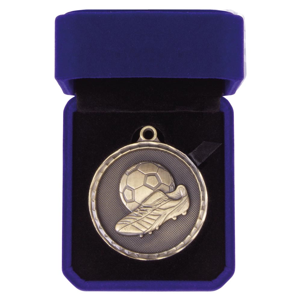 Power Boot Football Medal Box - 50mm