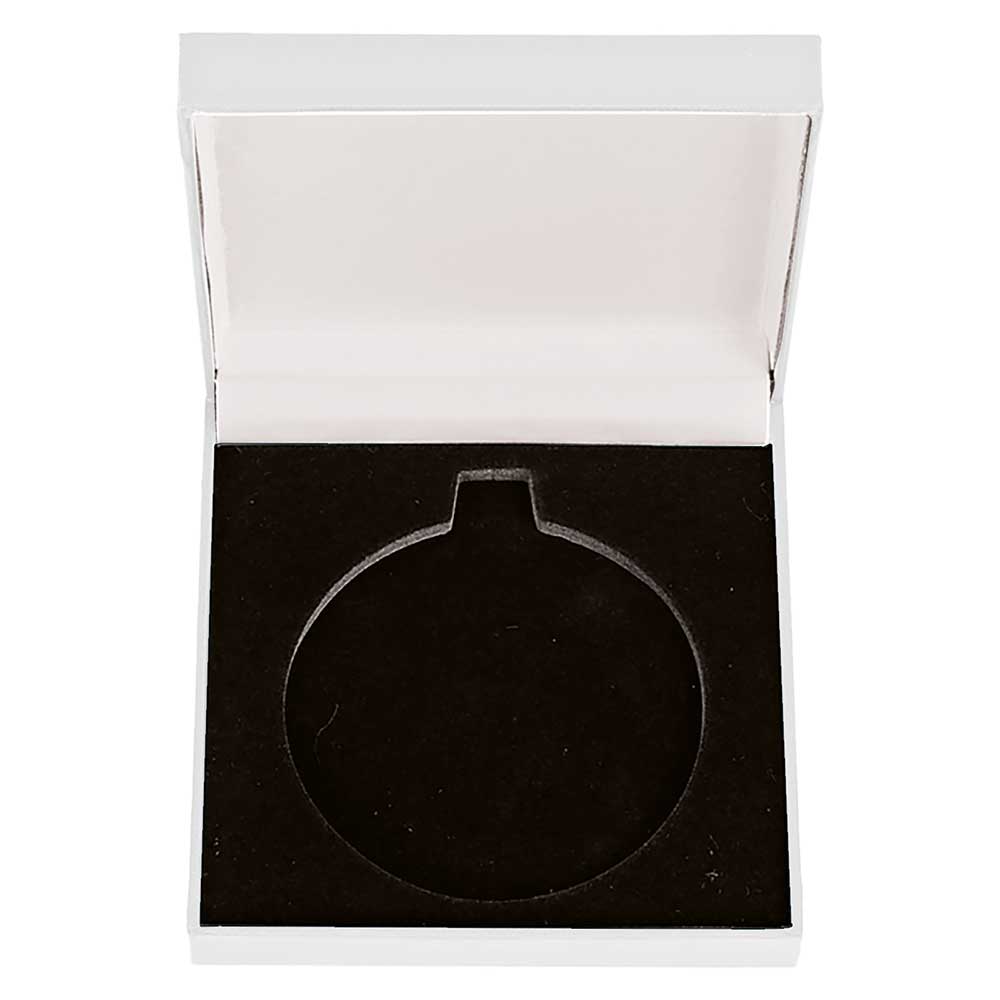 White Leatherette Medal Box - MB25231