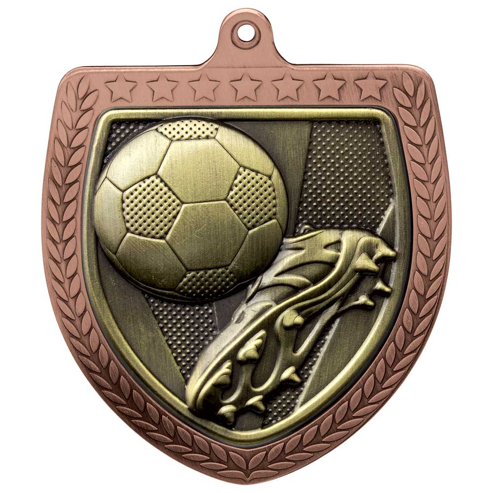 Cobra Football Boot & Ball Shield Medal - 75mm