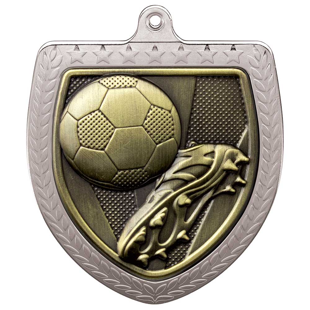 Cobra Football Boot & Ball Shield Medal - 75mm