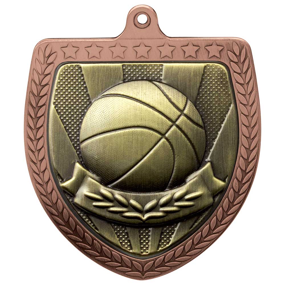 Cobra Basketball Shield Medal - 75mm