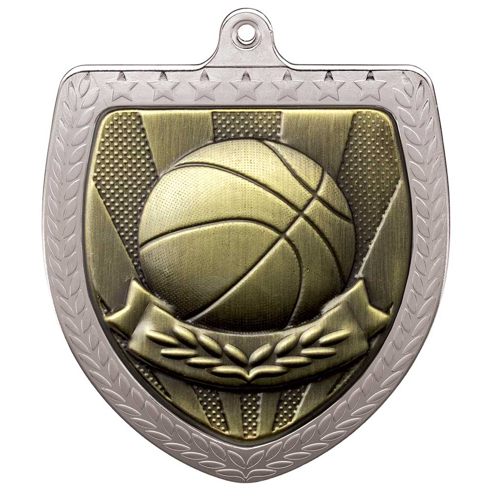 Cobra Basketball Shield Medal - 75mm