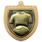 Cobra Football Shirt & Ball Shield Medal - 75mm