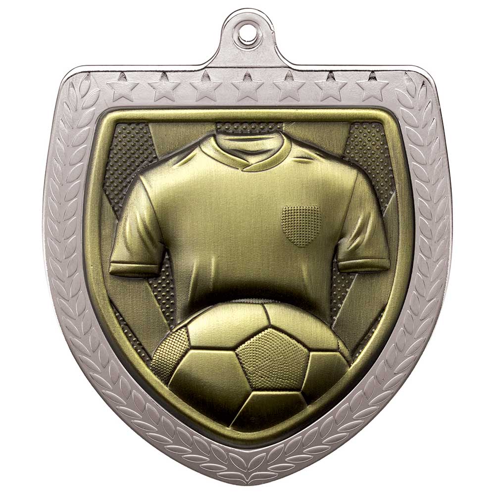 Cobra Football Shirt & Ball Shield Medal - 75mm