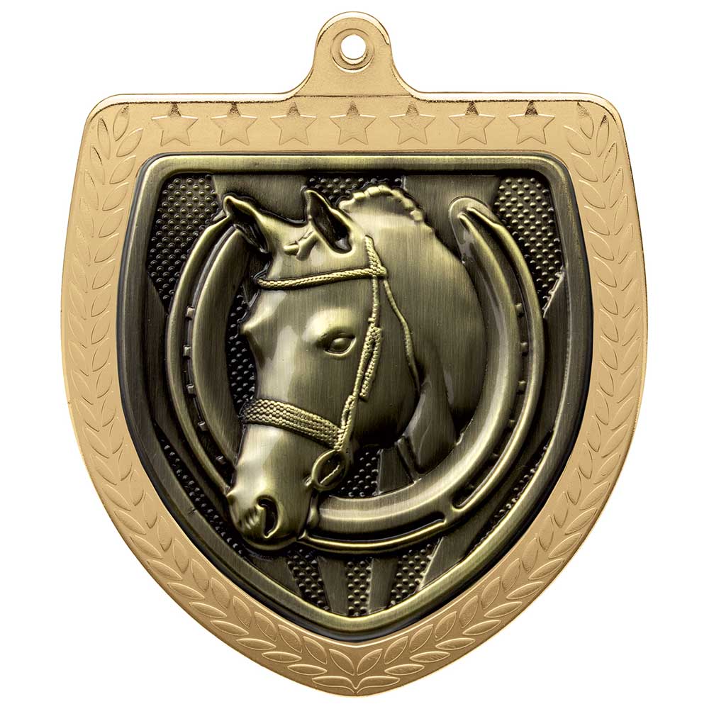 Cobra Equestrian Shield Medal - 75mm