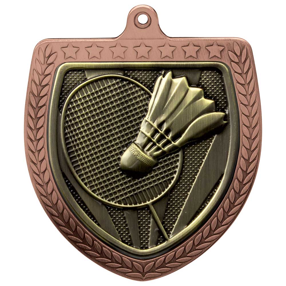 Cobra Badminton Shield Medal - 75mm
