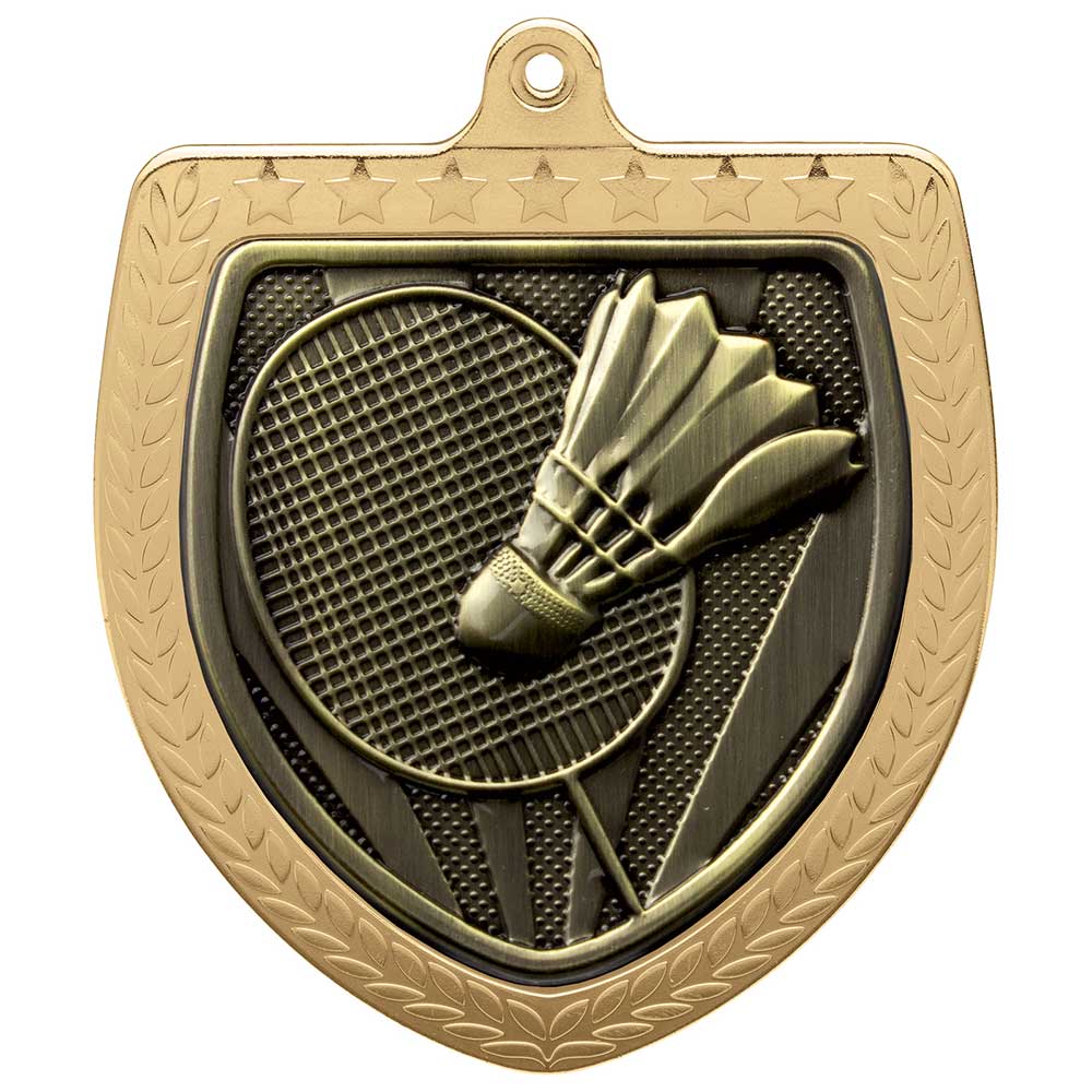 Cobra Badminton Shield Medal - 75mm