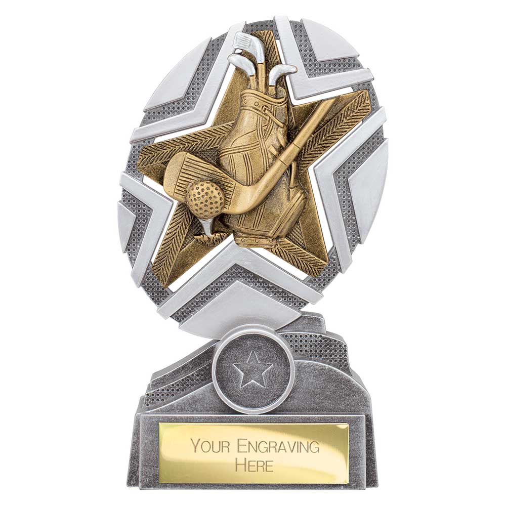 The Stars Golf Bag Award Silver & Gold - 170mm