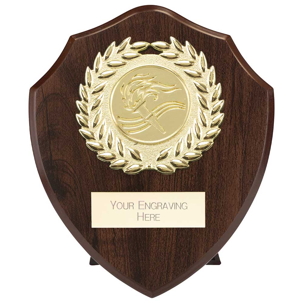 Reward Wreath Shield Mahogany - 100mm