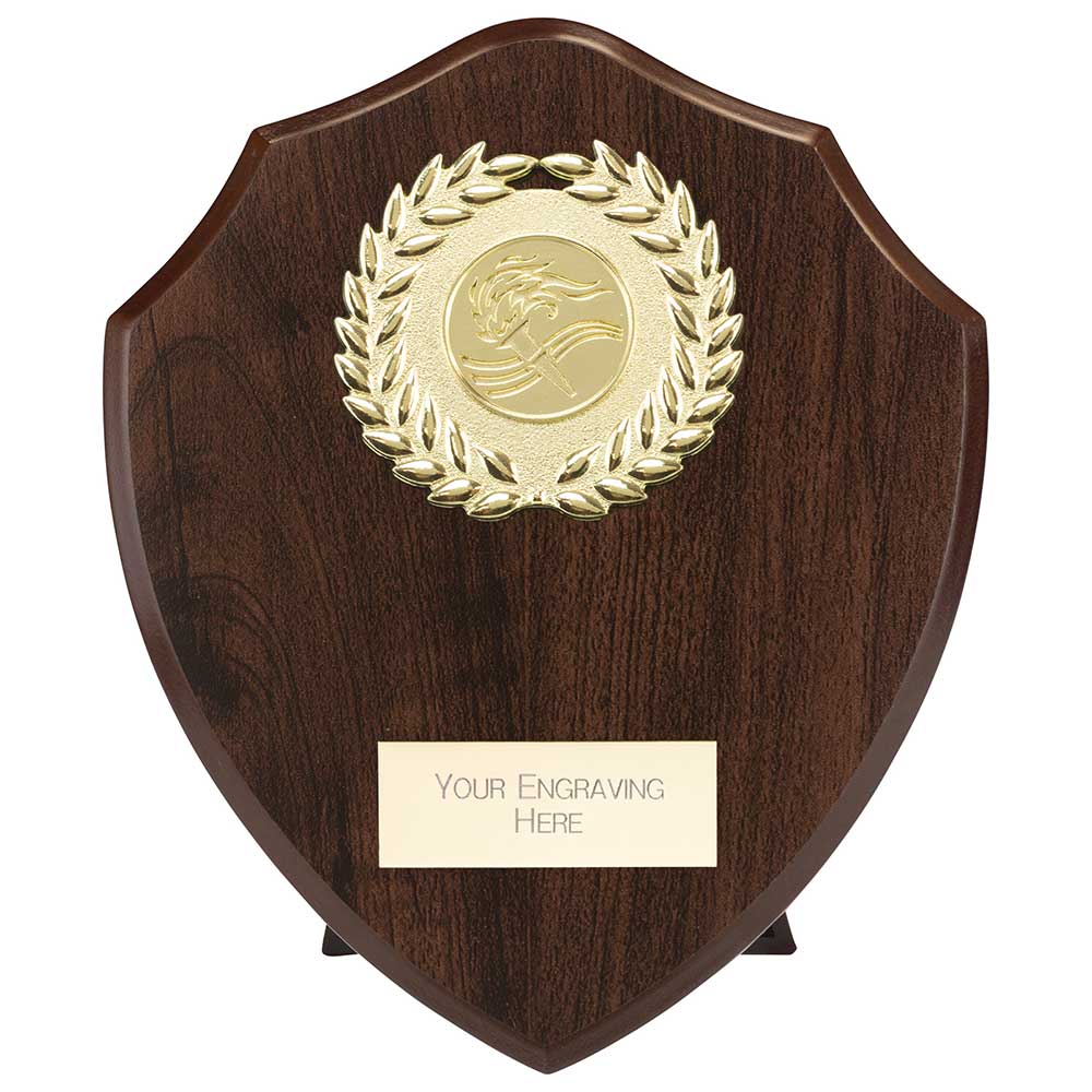 Reward Wreath Shield Mahogany - 150mm