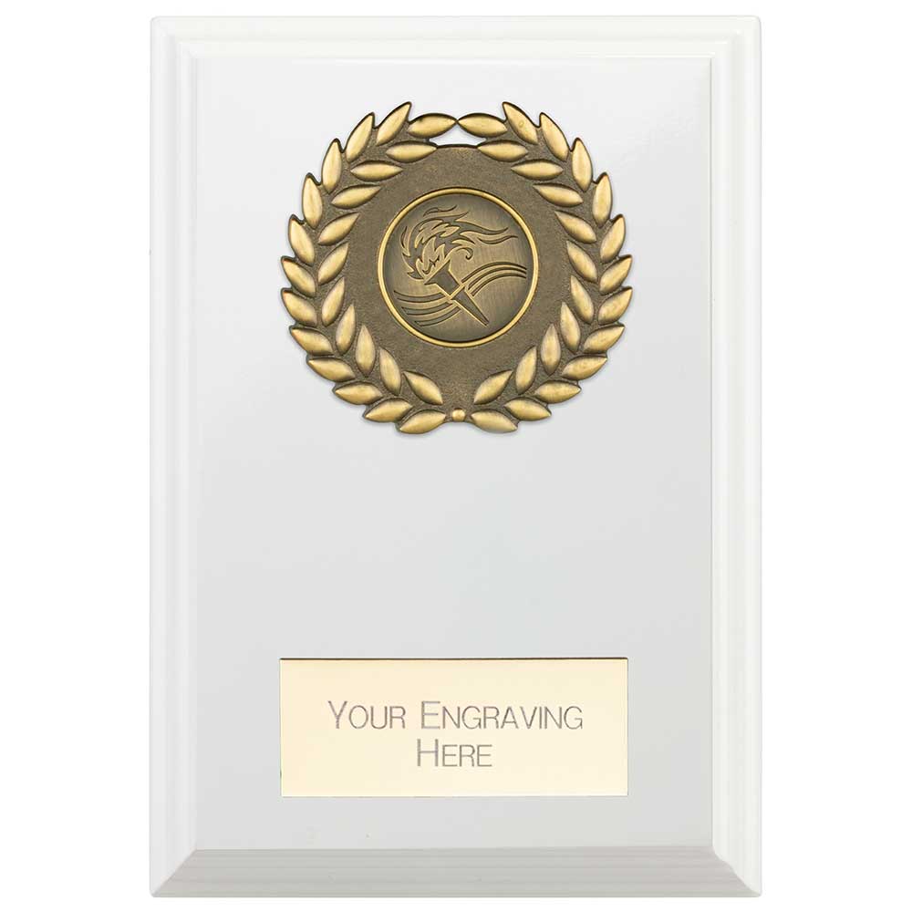 Reward Wreath Plaque Arctic White - 150x110mm