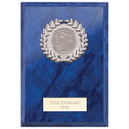 Reward Wreath Plaque Azure Blue - 125x90mm
