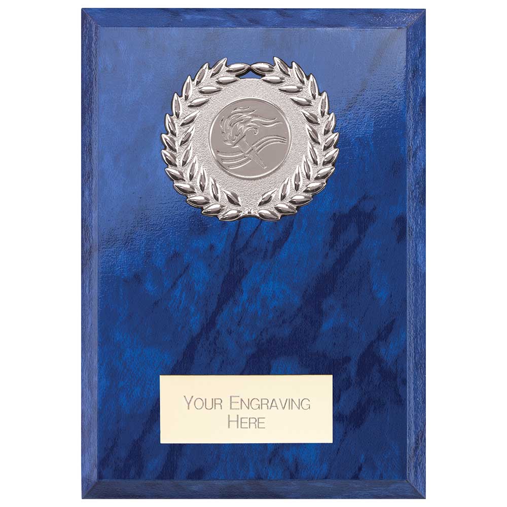 Reward Wreath Plaque Azure Blue - 175x130mm
