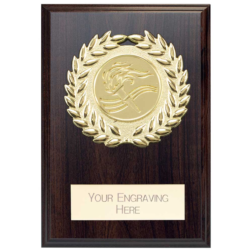 Reward Wreath Plaque Mahogany - 80x60mm