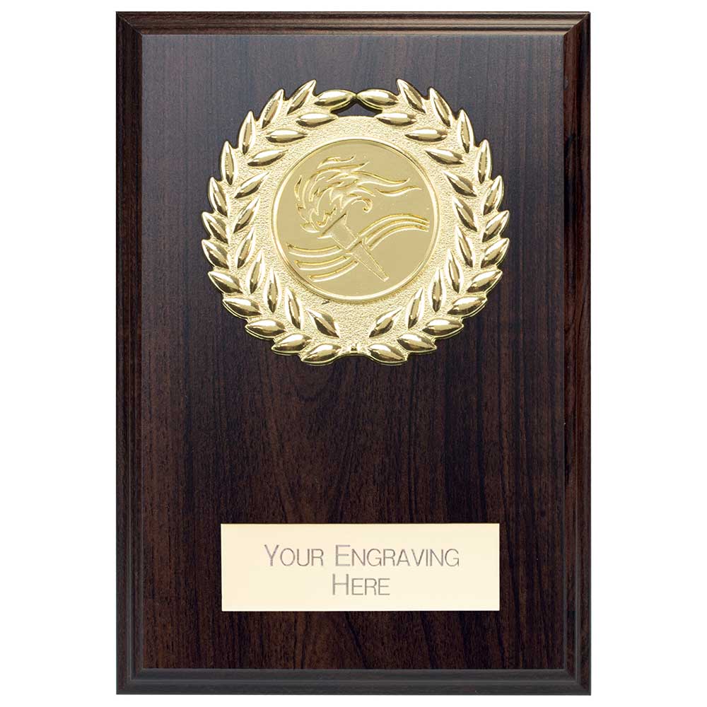 Reward Wreath Plaque Mahogany - 100x75mm