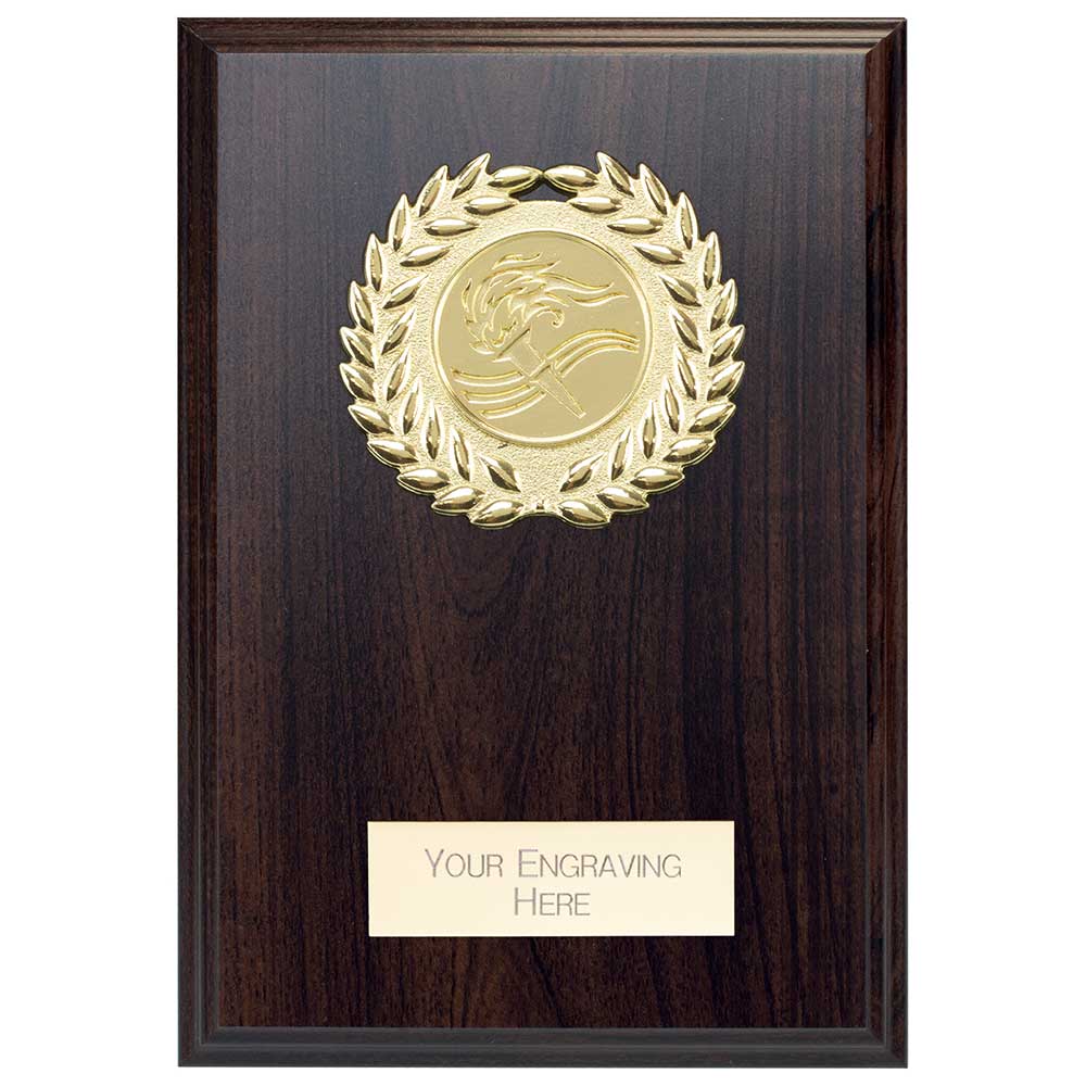 Reward Wreath Plaque Mahogany - 125x90mm