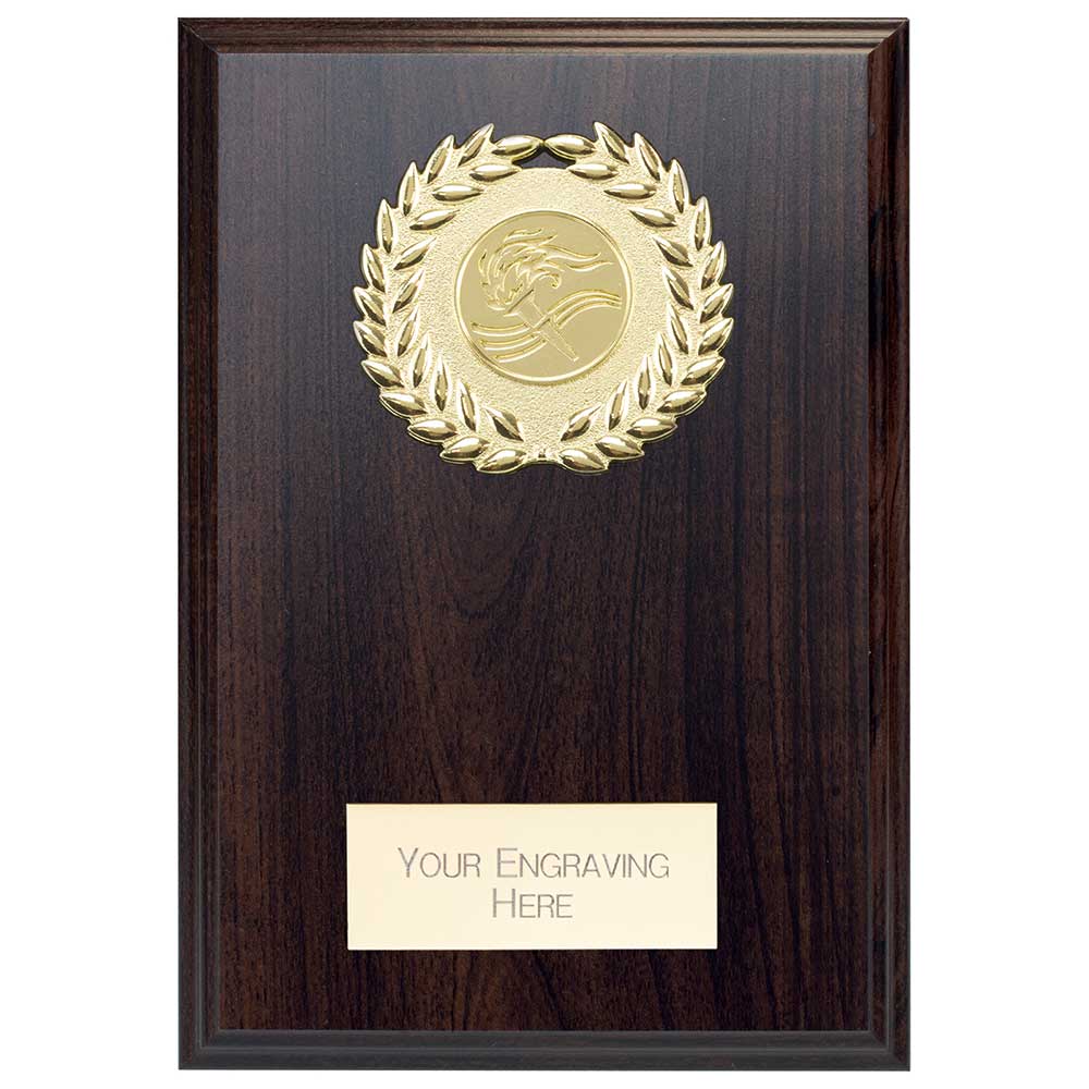 Reward Wreath Plaque Mahogany - 175x130mm
