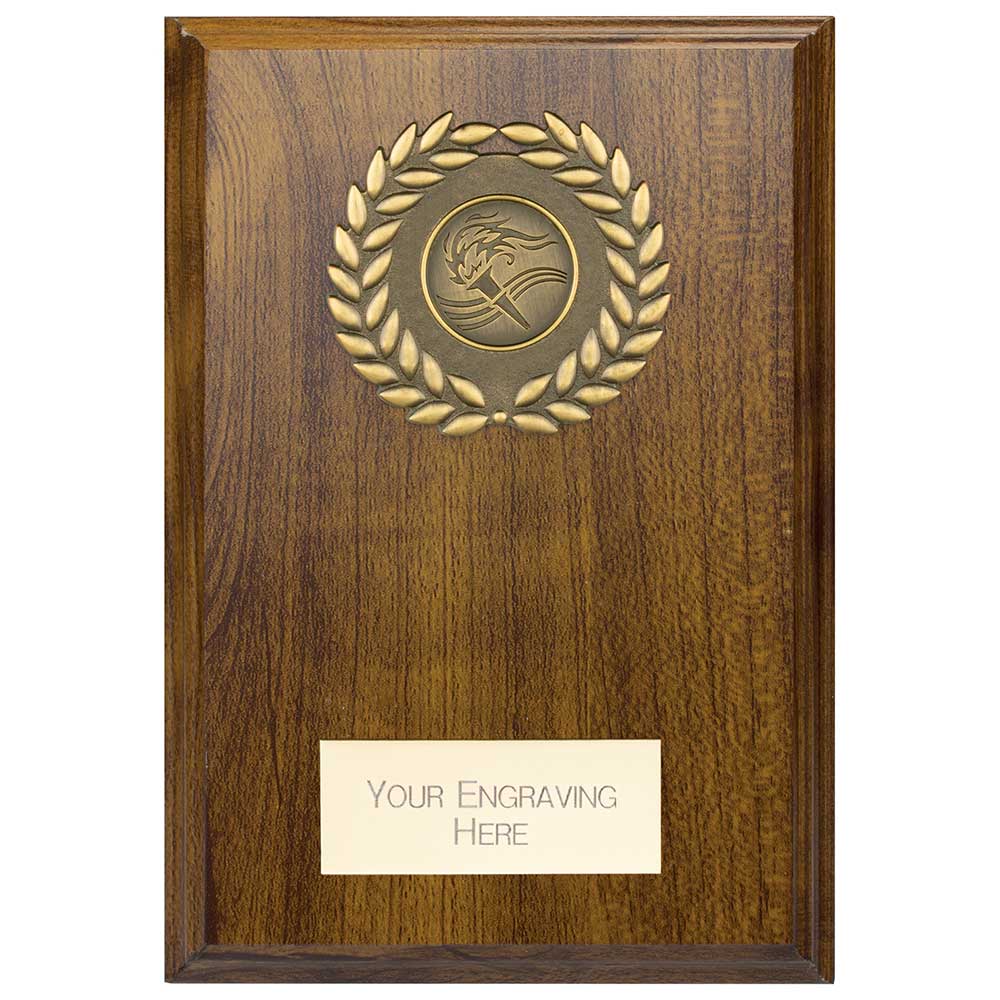 Reward Wreath Plaque Walnut - 175x130mm