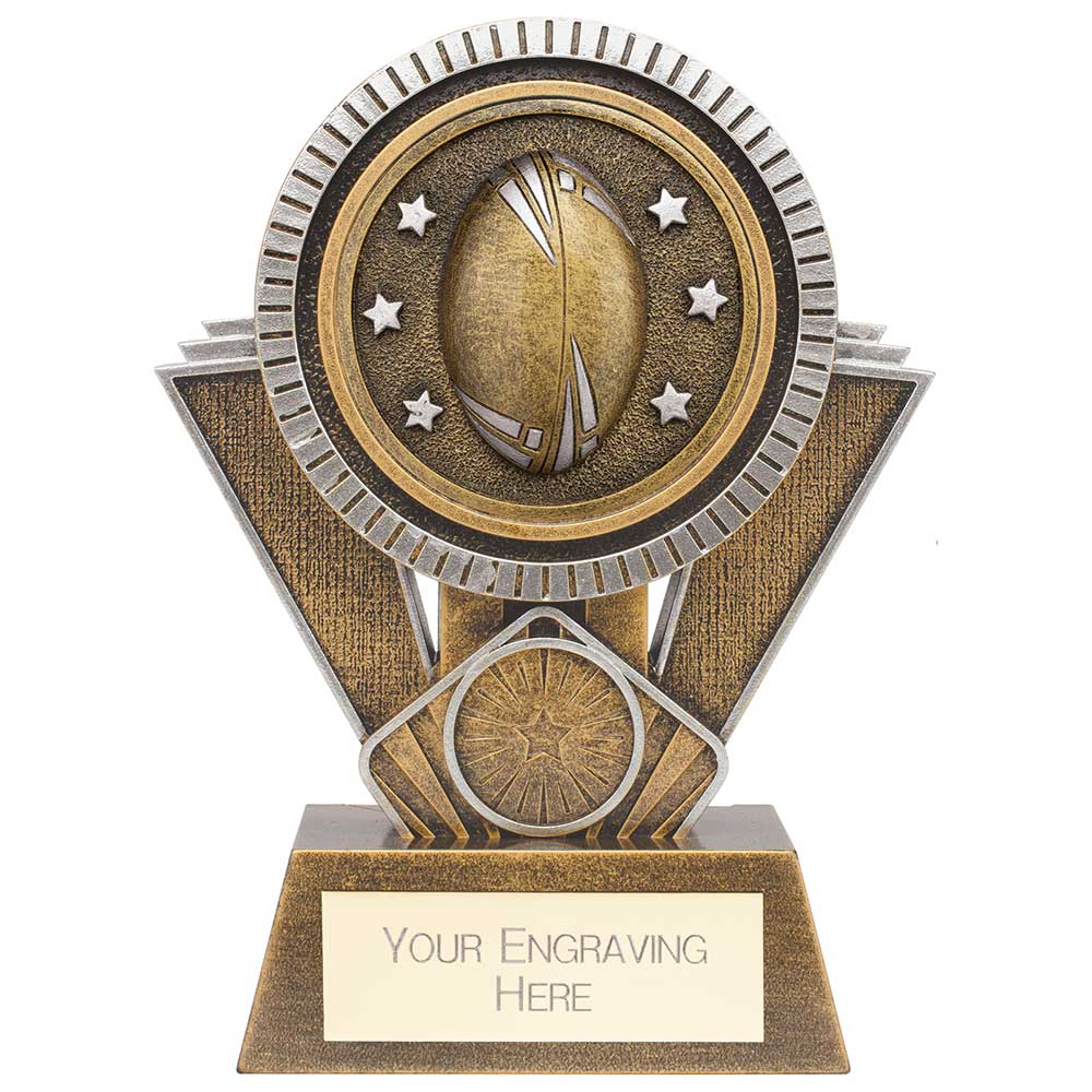 Apex Ikon Rugby Award Gold & Silver - 155mm