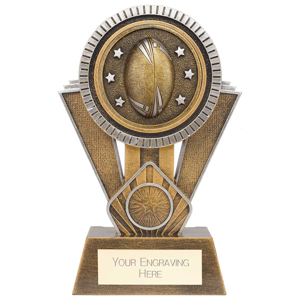 Apex Ikon Rugby Award Gold & Silver - 180mm