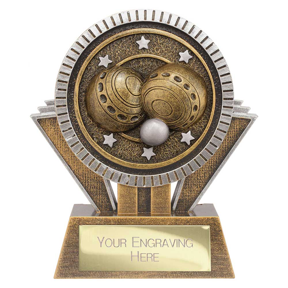 Apex Ikon Lawn Bowls Award Gold & Silver - 130mm