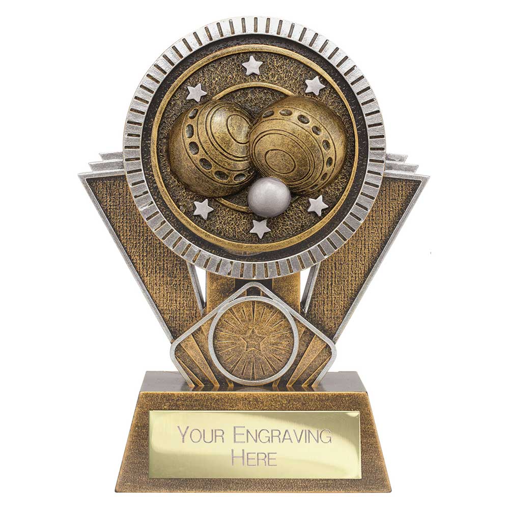 Apex Ikon Lawn Bowls Award Gold & Silver - 155mm