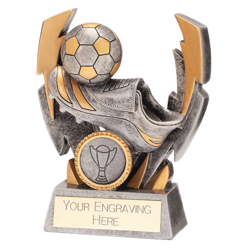 Flashbolt Football Resin Award Silver - 120mm