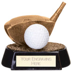 Fairway Golf Driver Award Antique Gold