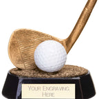 Fairway Golf Iron Award Antique Gold