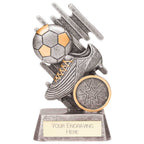 Focus Football Boot & Ball Award Silver - 110mm