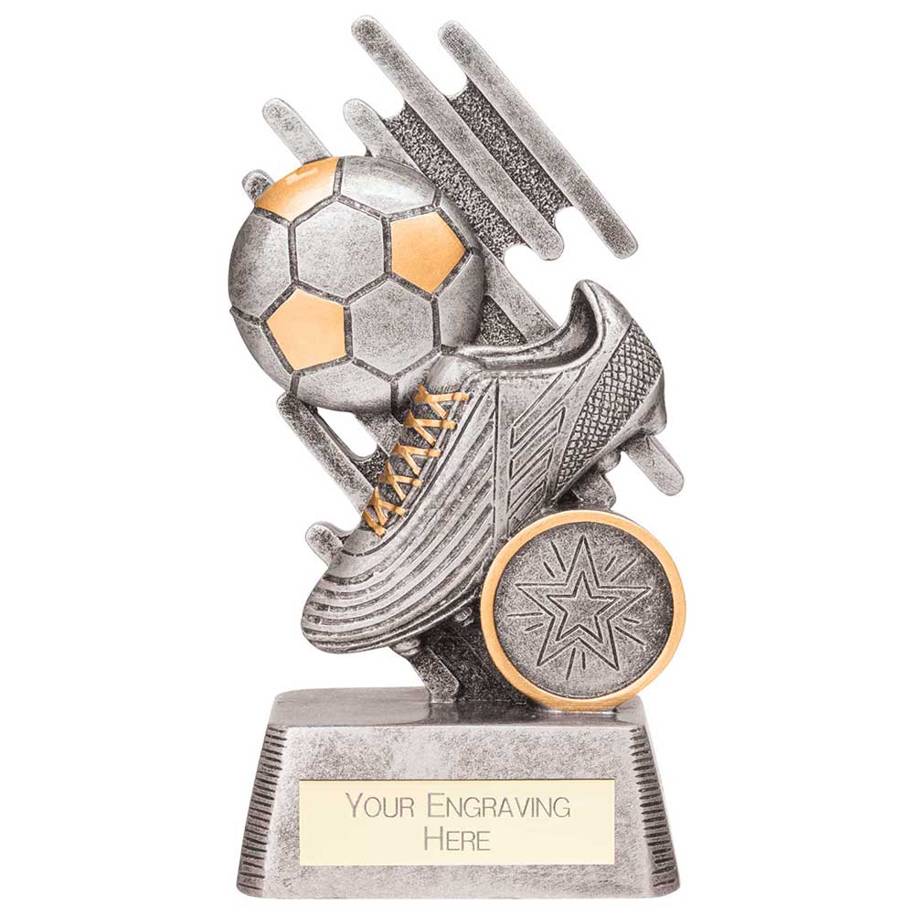 Focus Football Boot & Ball Award Silver - 130mm