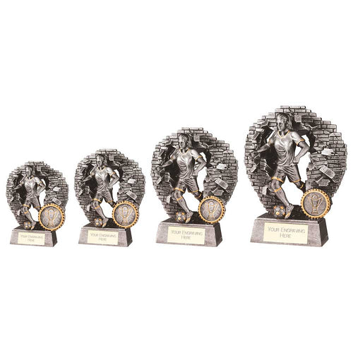 Blast Out Female Football Resin Award