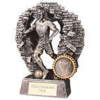Blast Out Female Football Resin Award - 130mm