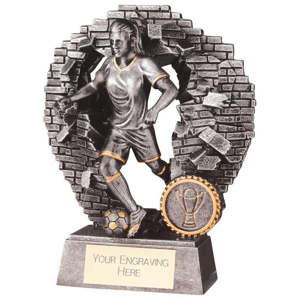 Blast Out Female Football Resin Award - 160mm