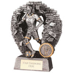 Blast Out Female Football Resin Award - 160mm