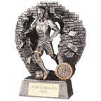 Blast Out Female Football Resin Award - 190mm